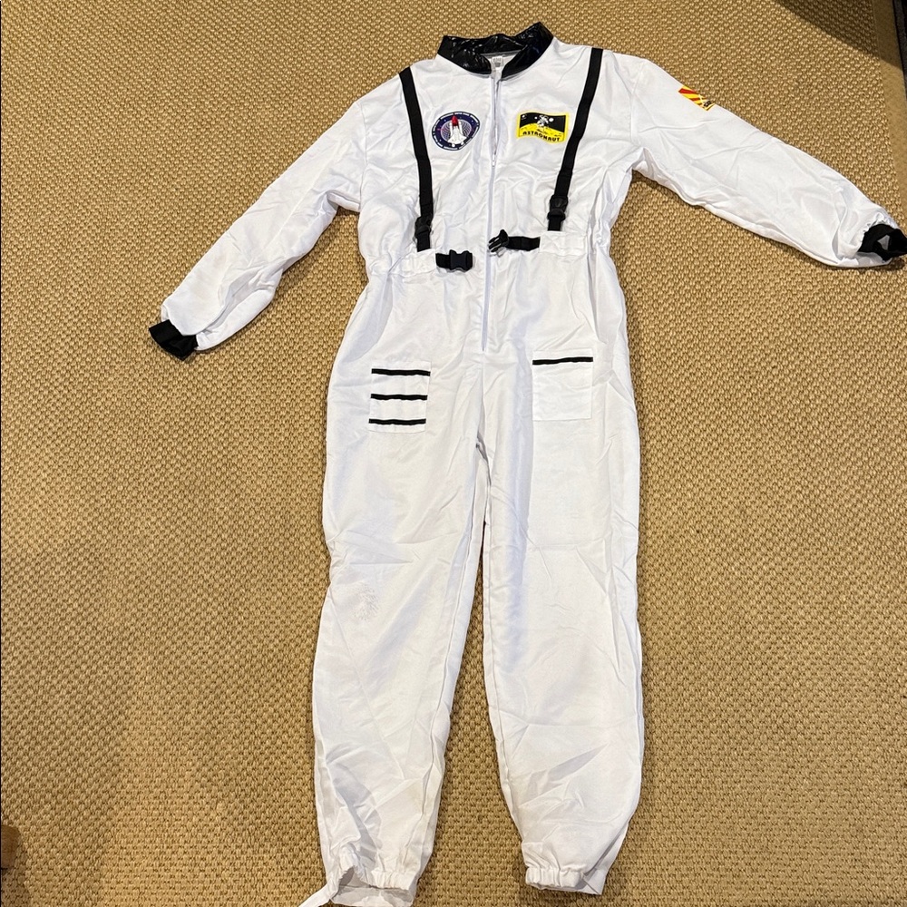 White Astronaut Costume Jumpsuit